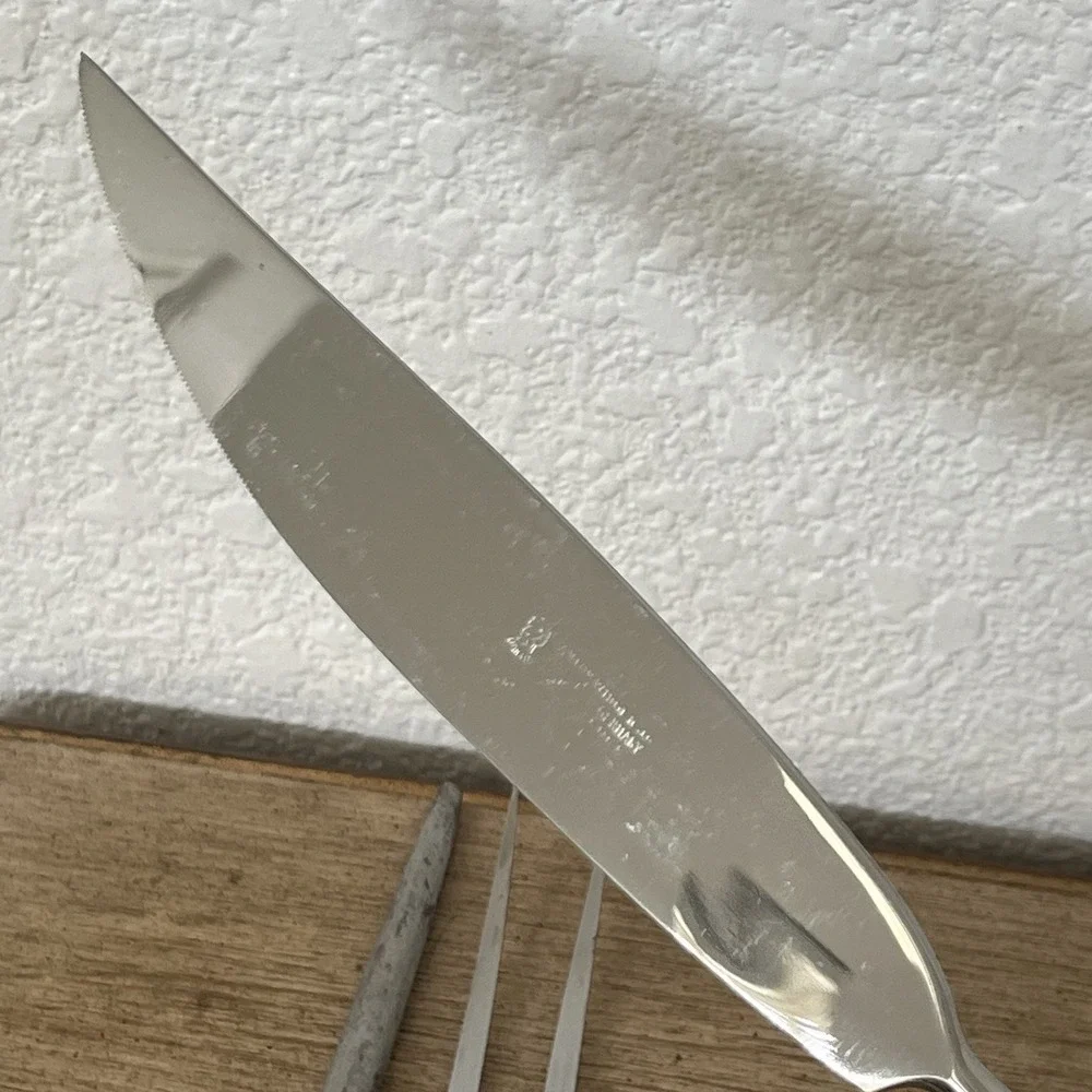 Vintage Anton Wingen Jr Stag Carving Set Knife Fork Steel Solingen Read!